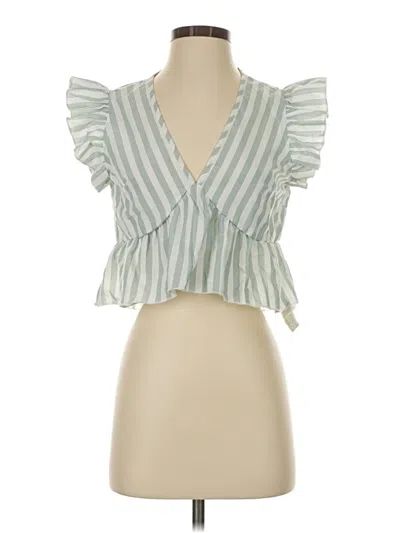 Pre-owned Shein Sleeveless Blouse In Green
