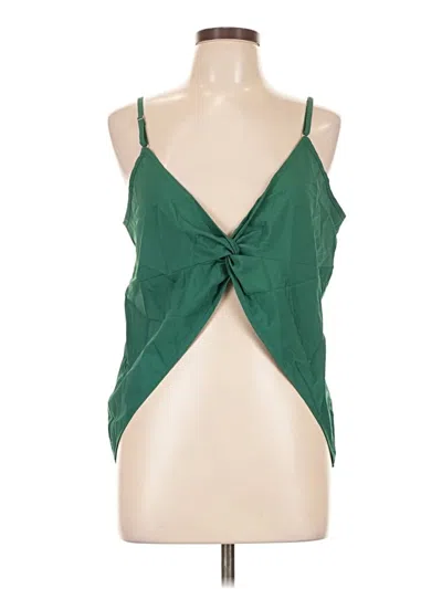 Pre-owned Shein Sleeveless Blouse In Green