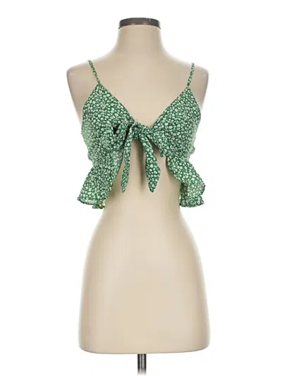 Pre-owned Shein Sleeveless Blouse In Green