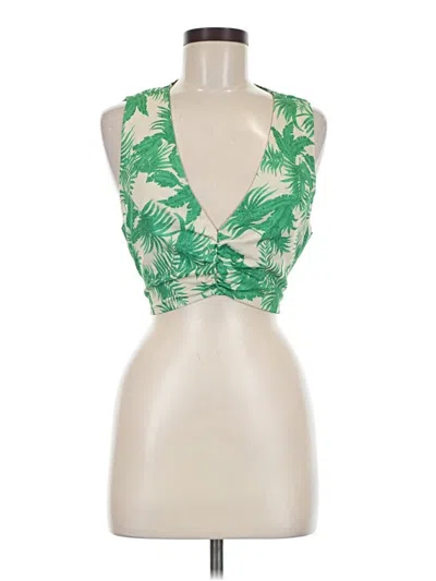 Pre-owned Shein Sleeveless Blouse In Green