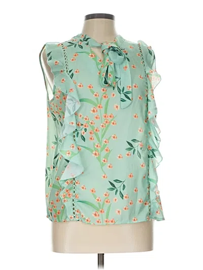 Pre-owned Shein Sleeveless Blouse In Green