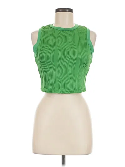 Pre-owned Shein Sleeveless Blouse In Green