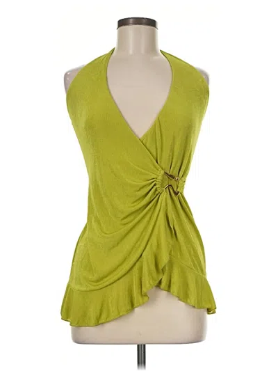 Pre-owned Shein Sleeveless Blouse In Green