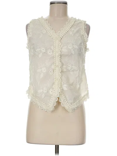 Pre-owned Shein Sleeveless Blouse In Ivory
