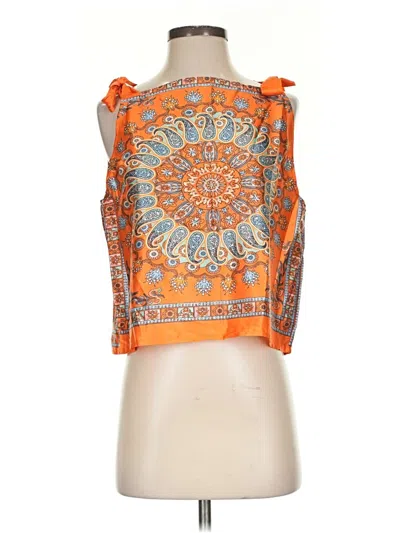 Pre-owned Shein Sleeveless Blouse In Orange
