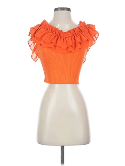 Pre-owned Shein Sleeveless Blouse In Orange