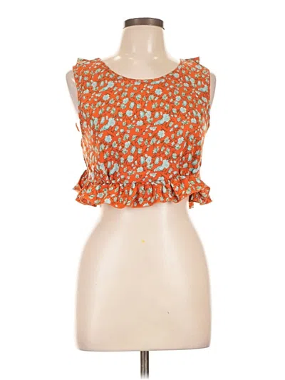 Pre-owned Shein Sleeveless Blouse In Orange