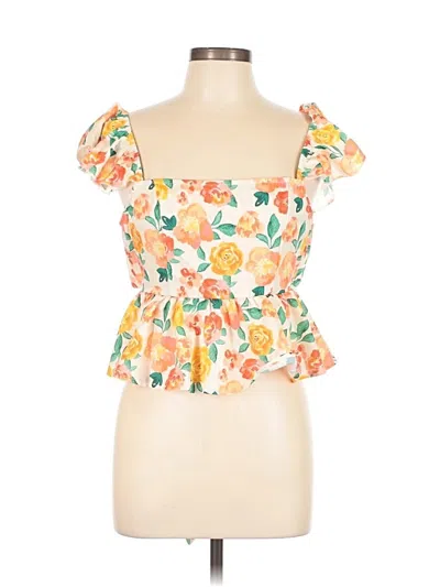 Pre-owned Shein Sleeveless Blouse In Orange