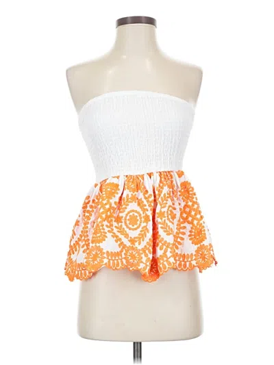 Pre-owned Shein Sleeveless Blouse In Orange