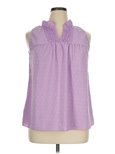 Pre-owned Shein Sleeveless Blouse In Purple