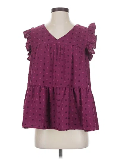 Pre-owned Shein Sleeveless Blouse In Purple