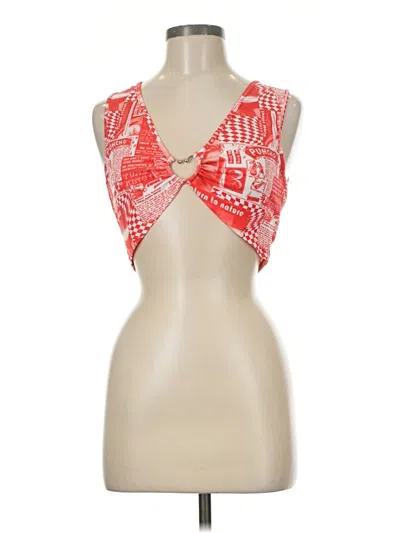 Pre-owned Shein Sleeveless Blouse In Red