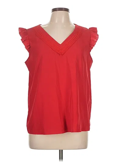 Pre-owned Shein Sleeveless Blouse In Red