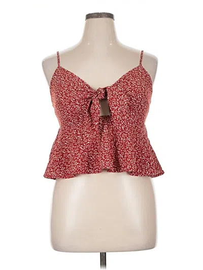 Pre-owned Shein Sleeveless Blouse In Red