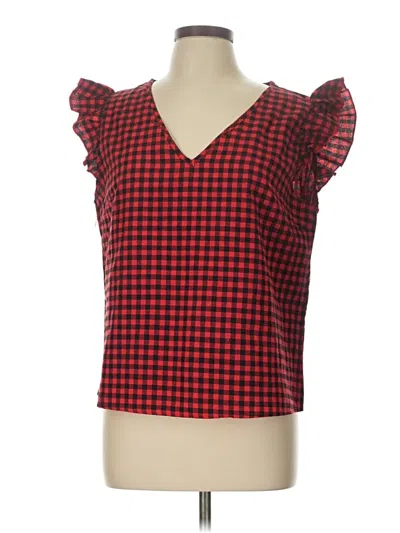 Pre-owned Shein Sleeveless Blouse In Red
