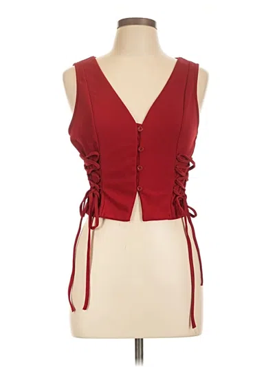 Pre-owned Shein Sleeveless Blouse In Red