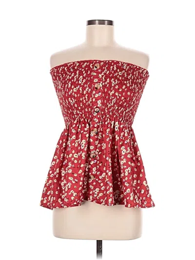 Pre-owned Shein Sleeveless Blouse In Red