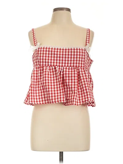 Pre-owned Shein Sleeveless Blouse In Red