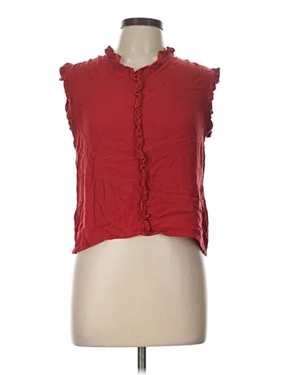 Pre-owned Shein Sleeveless Blouse In Red