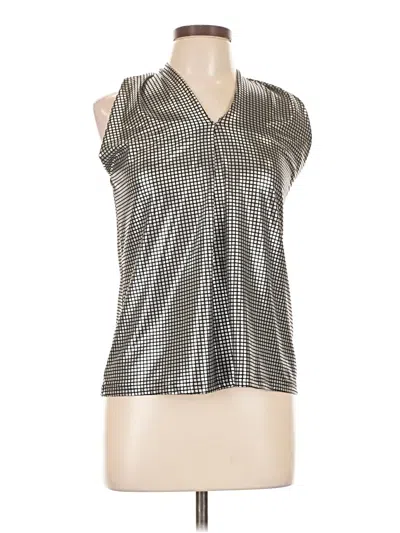 Pre-owned Shein Sleeveless Blouse In Silver