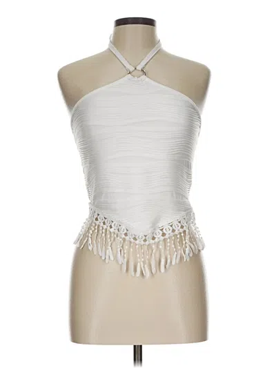 Pre-owned Shein Sleeveless Blouse In Silver
