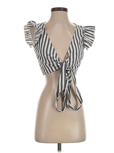 Pre-owned Shein Sleeveless Blouse In Silver