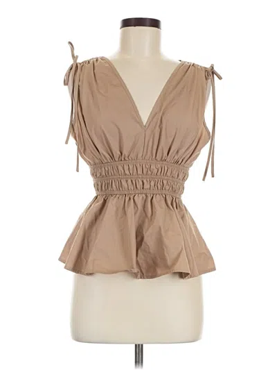 Pre-owned Shein Sleeveless Blouse In Tan