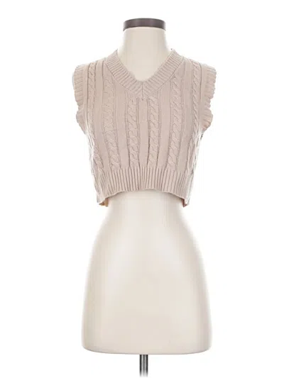 Pre-owned Shein Sleeveless Blouse In Tan