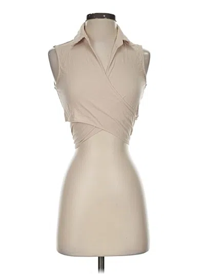 Pre-owned Shein Sleeveless Blouse In Tan