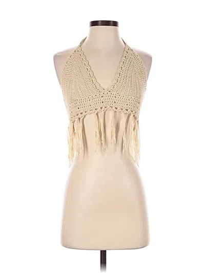 Pre-owned Shein Sleeveless Blouse In Tan
