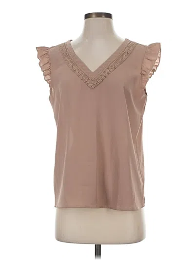 Pre-owned Shein Sleeveless Blouse In Tan