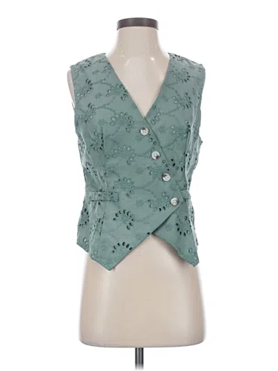 Pre-owned Shein Sleeveless Blouse In Teal