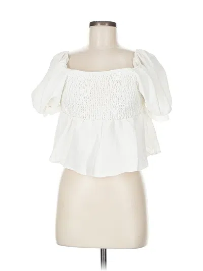 Pre-owned Shein Sleeveless Blouse In White