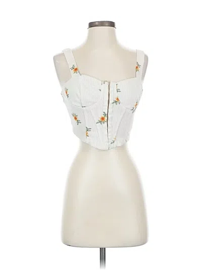 Pre-owned Shein Sleeveless Blouse In White
