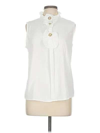 Pre-owned Shein Sleeveless Blouse In White