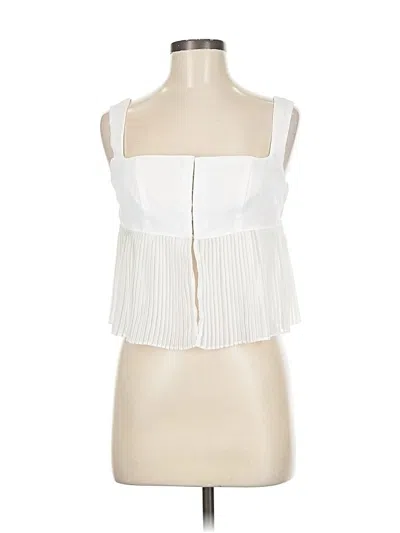 Pre-owned Shein Sleeveless Blouse In White
