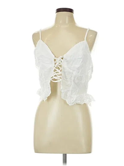 Pre-owned Shein Sleeveless Blouse In White