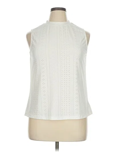 Pre-owned Shein Sleeveless Blouse In White