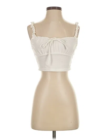 Pre-owned Shein Sleeveless Blouse In White