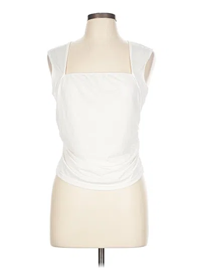 Pre-owned Shein Sleeveless Blouse In White