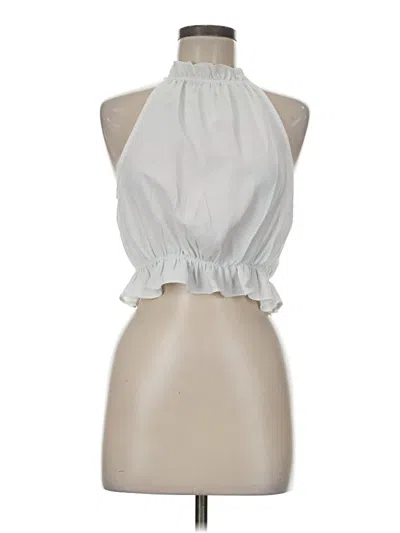 Pre-owned Shein Sleeveless Blouse In White