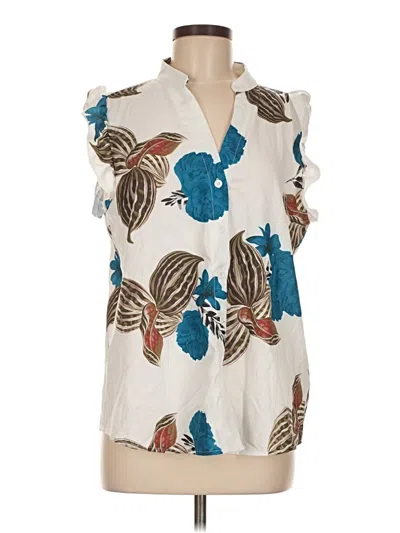 Pre-owned Shein Sleeveless Blouse In White