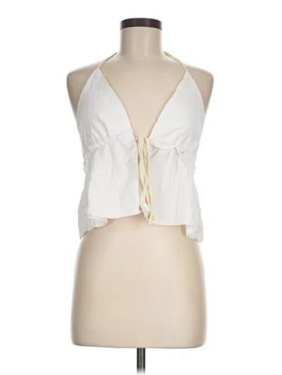 Pre-owned Shein Sleeveless Blouse In White