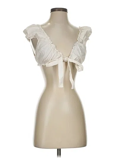Pre-owned Shein Sleeveless Blouse In White