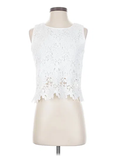 Pre-owned Shein Sleeveless Blouse In White