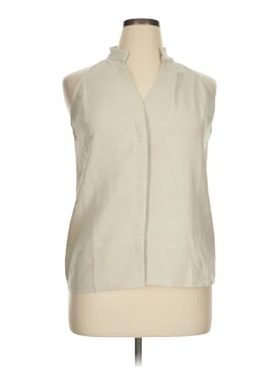 Pre-owned Shein Sleeveless Blouse In White