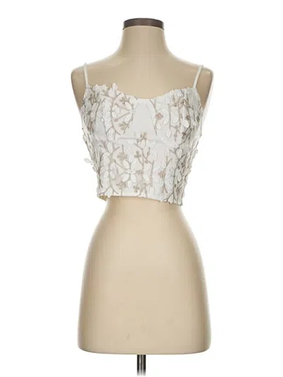 Pre-owned Shein Sleeveless Blouse In White