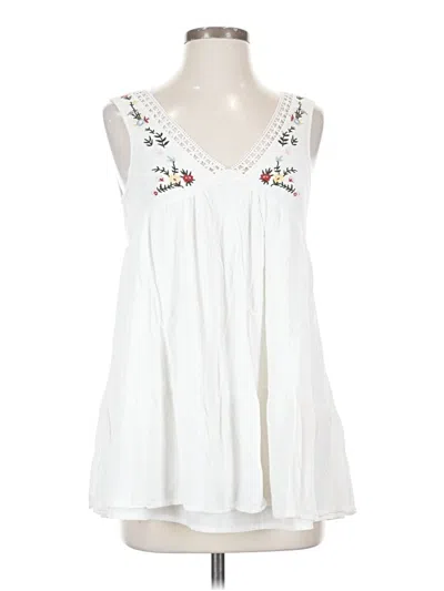 Pre-owned Shein Sleeveless Blouse In White