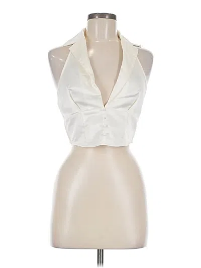 Pre-owned Shein Sleeveless Blouse In White