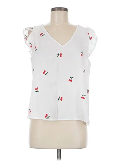 Pre-owned Shein Sleeveless Blouse In White